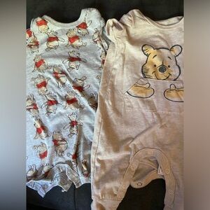 Disney Winnie the Pooh Bodysuits - Red and Gray
